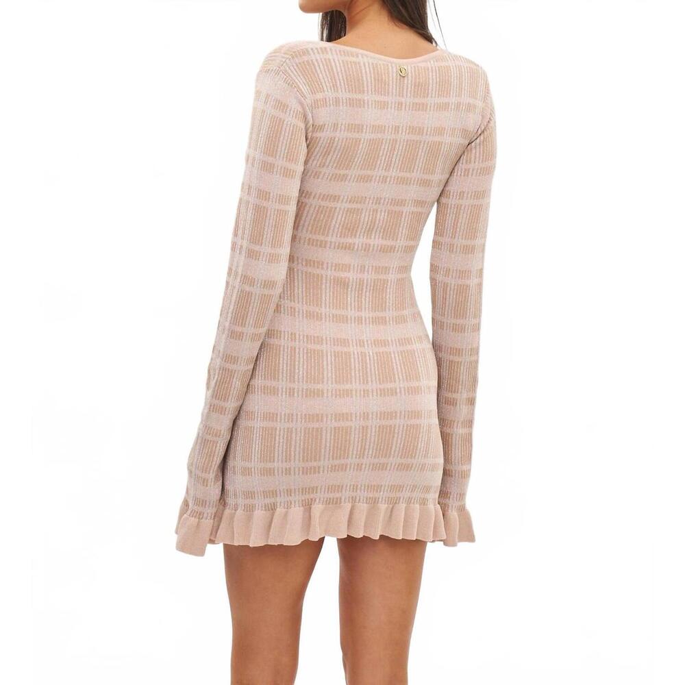 NEW BANANHOT ether mini dress in coffee cream - Picture 2 of 7